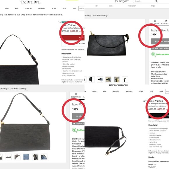 LOUIS VUITTON Black Epi Leather Accessories Pochette 24 Bag - Picture 14 of 15